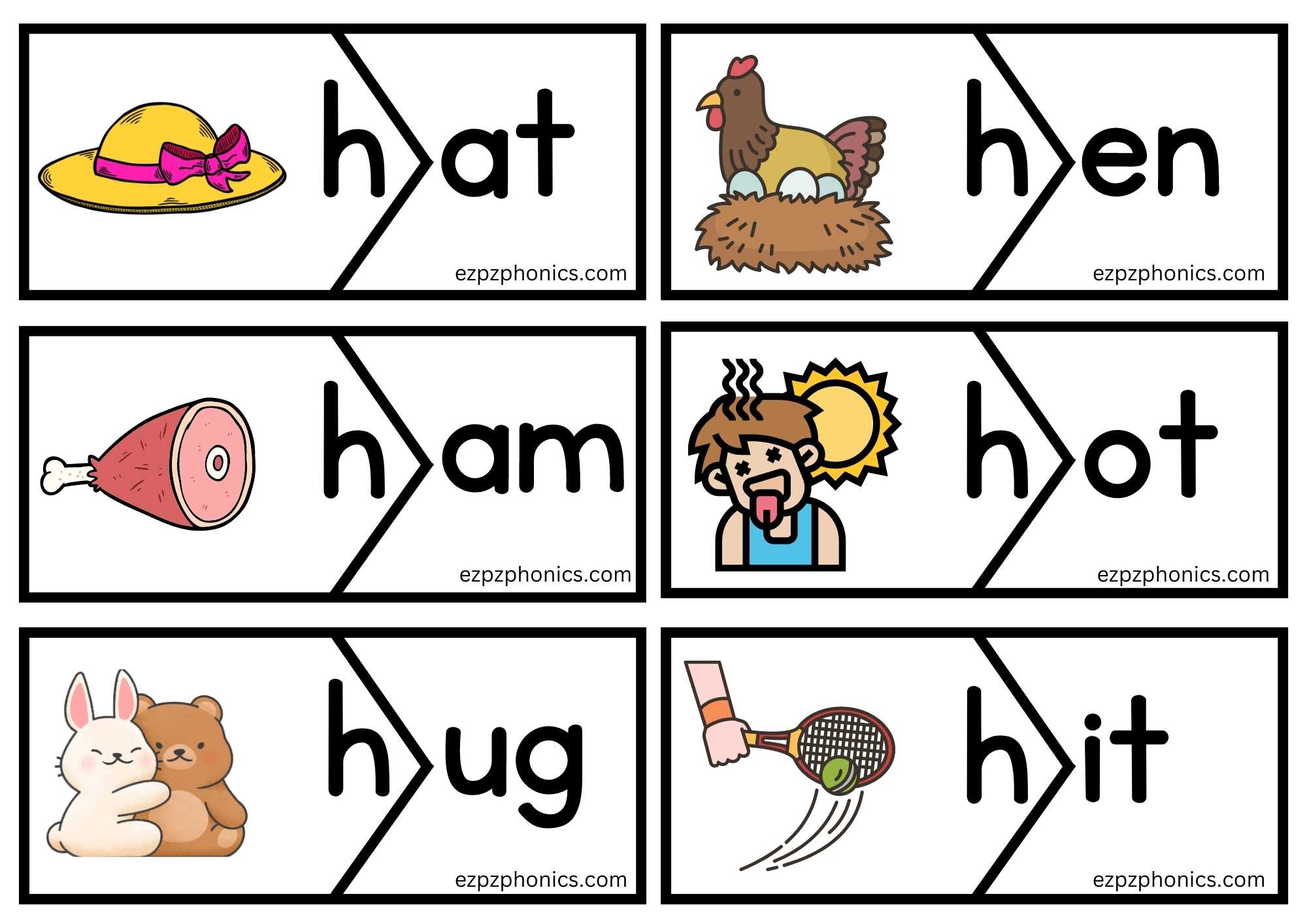 Letter H Puzzle Word Match 1